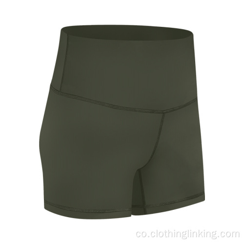 Pantaloni shorts di yoga di cintura alta